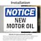 Signmission New Motor Oil, 7 in W x Rectangle, Vinyl Decal OS-2PACK-NS-D-57-L-14328 - alternate 5